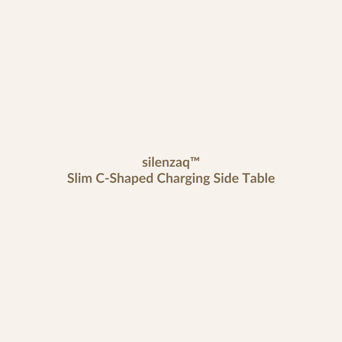 𝑠𝑖𝑙𝑒𝑛𝑧𝑎𝑞™ Slim C-Shaped Charging Side Table – Sofa End Table with USB Ports main product image