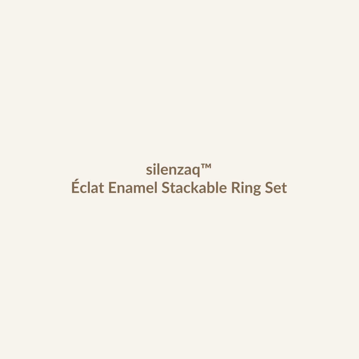 𝑠𝑖𝑙𝑒𝑛𝑧𝑎𝑞™ Éclat Enamel Stackable Ring Set – 3-Piece Gold-Plated Rings for Women main product image